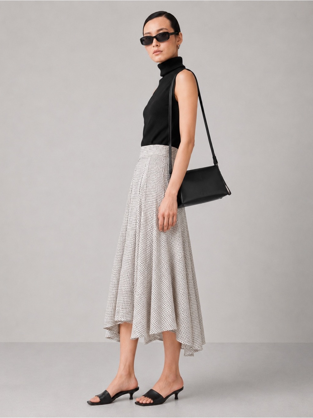 NWT COS Pattern Asymmetrical MIDI Skirt